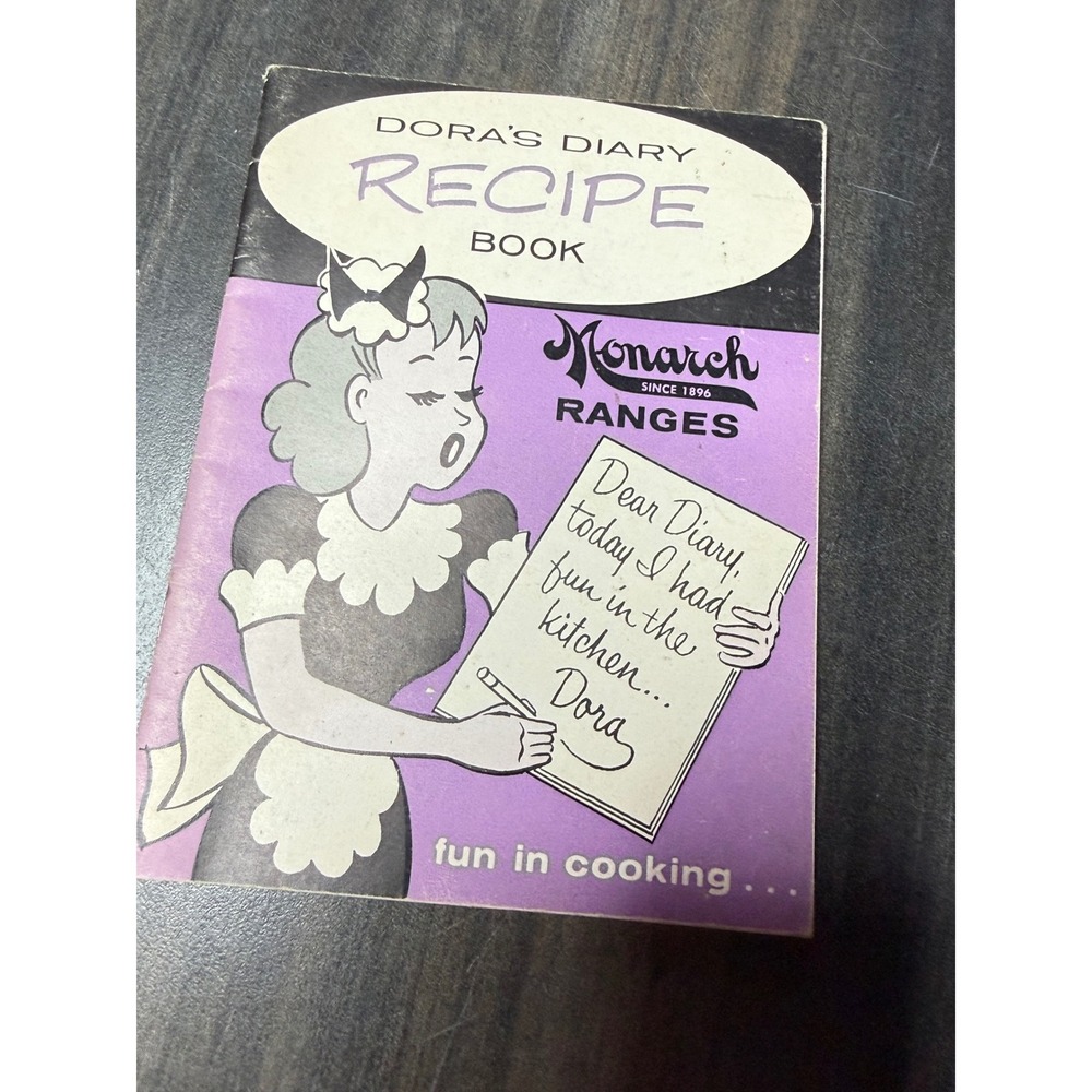 Vintage Monarch Ranges Dora's Diary Recipe Book Advertising Retro